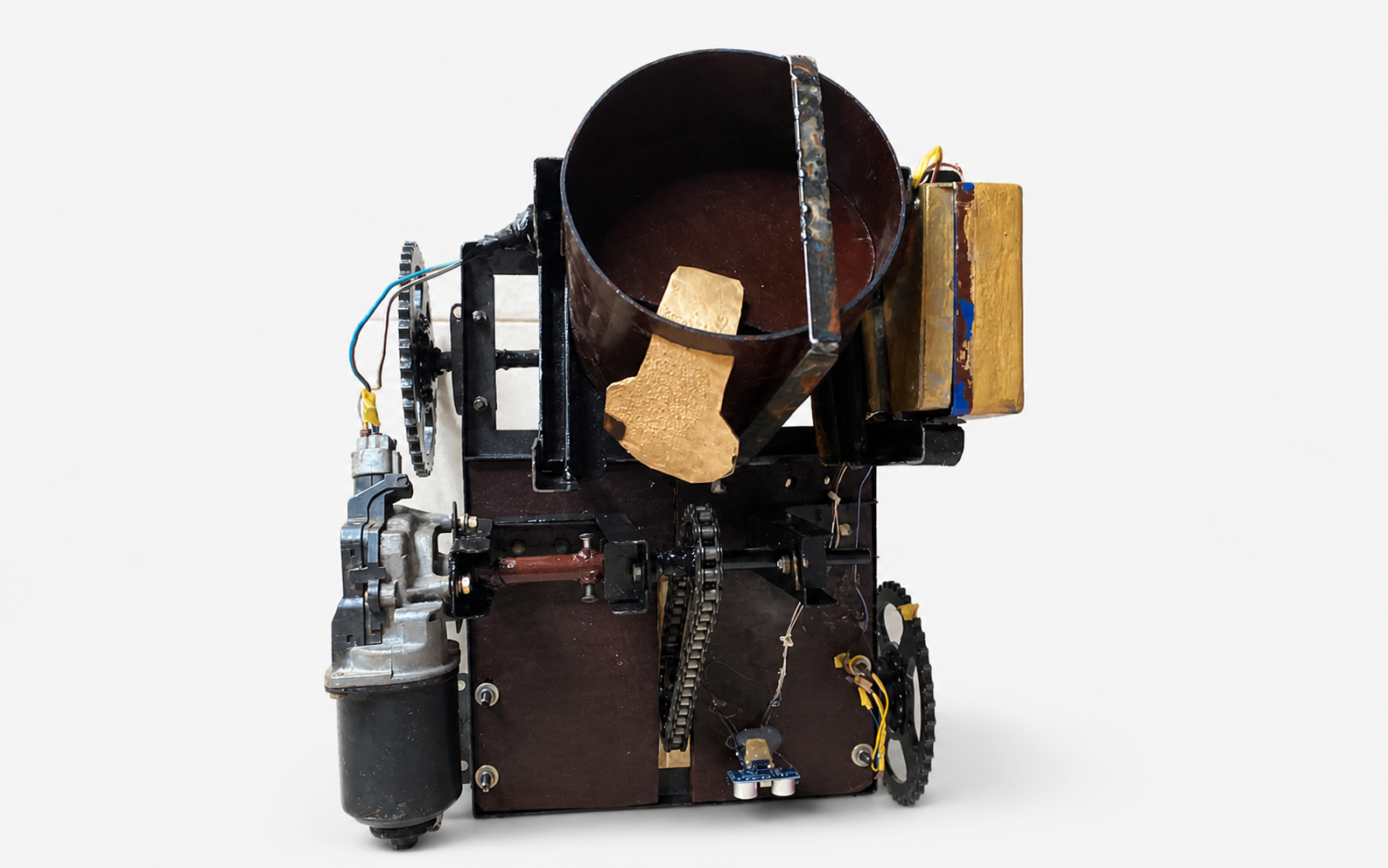 Clean product image of a seed sowing agricultural robot prototype